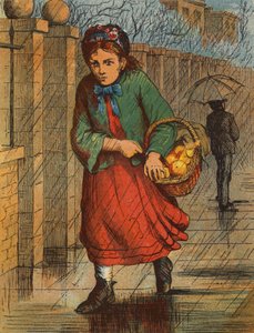 Effie ve portakalları (renkli taş baskı) by English School