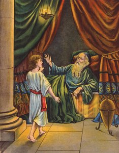 Eli ve Samuel (renkli taş baskı) by English School