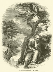 Çölde İlyas, M Angelo (gravür) by English School