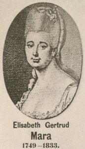Elisabeth Gertrud Mara (gravür) by English School