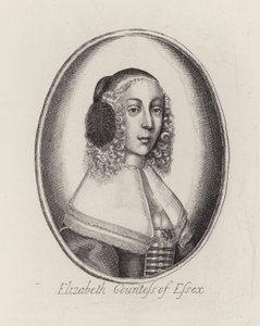 Elizabeth, Essex Kontesi (gravür) by English School