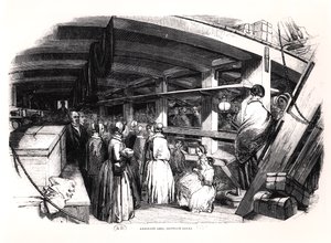 Göçmen gemisi, güverteler arası, 1850 by English School