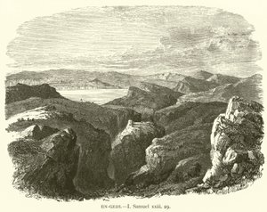 En-Gedi, I, Samuel, xxiii, 29 (engraving) by English School