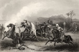Encounter bewteen Lieutenant Hills and a body of Sepoy Cavalry, from 