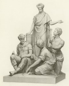 Mühendislik, Albert Memorial, Hyde Park, Londra (gravür) by English School