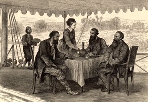 İngiliz kaşifler John Hanning Speke (1827-1864) ve James Augustus Grant (1827-1892), keşif gezilerinin sonunda Güney Sudan