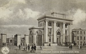 Birmingham (Curzon Caddesi) İstasyonuna Giriş, 1838 by English School
