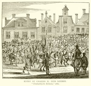 Charles II'nin Londra'ya girişi by English School