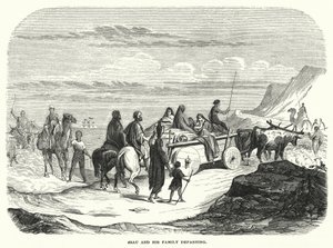 Esav ve Ailesi ayrılıyor (gravür) by English School