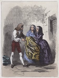 Escape of the Earl of Nithsdale (renkli gravür) by English School