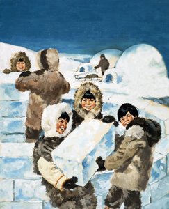 Eskimo Boys bir iglo inşa by English School