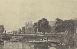 Eton Koleji, Wharf ile (gravür) by English School