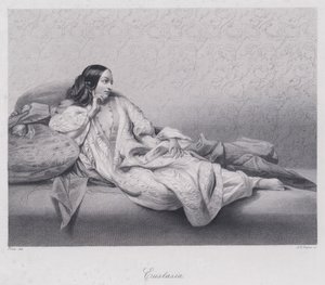 Eustasia (gravür) by English School