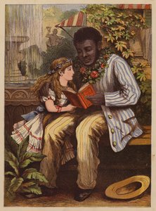 Eva ve Tom Amca (renkli taş baskı) by English School