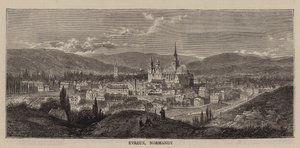 Evreux, Normandiya (gravür) by English School