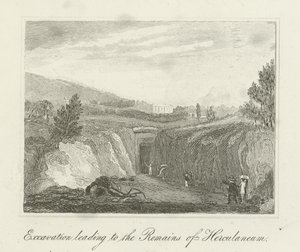 Herculaneum Kalıntılarına giden kazı by English School