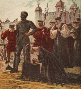 Leydi Jane Gray'in İnfazı, pub. 1890 (renkli litografi) by English School