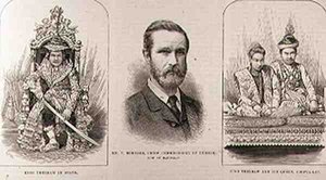 Yukarı Burmah Seferi: Eyalette Kral Theebaw (1858-1916), Burmah Baş Komiseri Bay T. Bernard, şu anda Mandalay