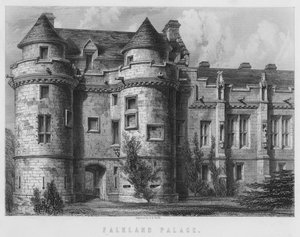 Falkland Sarayı (gravür) by English School