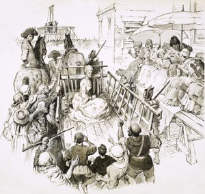 Ünlü Mahkumlar: Marie Antoinette giyotine giderken by English School