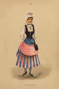 Süslü kıyafetler: Normandiya (renkli lito) by English School