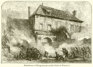 Waterloo Tarlasında Hougoumont Çiftlik Evi by English School