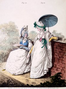Bayan Sabah Elbisesi Moda Plakası, 1796 by English School