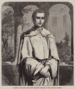 Peder Lacordaire, Fransız Akademisinin Yeni Seçilmiş Üyesi (gravür) by English School