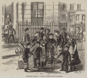 Su Getirmek, Geç Don sırasında bir Sahne (gravür) by English School