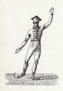 Buz pateni yapan bir adam figürü by English School