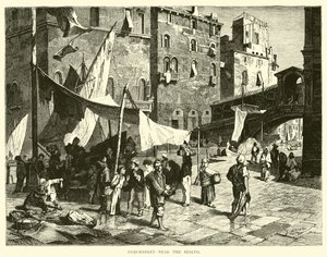 Rialto yakınlarındaki balık pazarı by English School