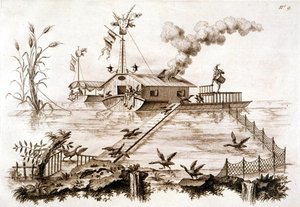 Bir su teknesi ve çitle çevrili muhafaza kullanarak Karabataklarla Balık Tutma, George Parker ve John Stalker tarafından yayınlanan 