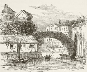 Fleet Bridge, 17. yüzyılda Londra, William Hickman Smith Aubrey (1858-1916) tarafından yayınlanan 