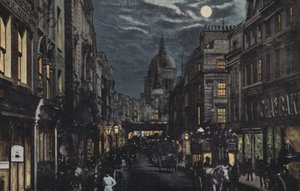 Fleet Street ve St Pauls, Londra by English School