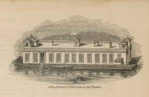 Thames'te yüzen kahve evi by English School
