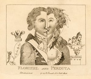 Florizel ve Perdita, pub. c.1783 (gravür) by English School