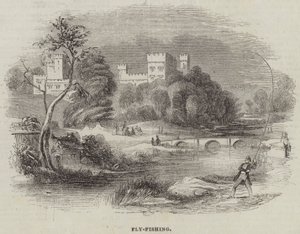 Fly-Fishing (gravür) by English School