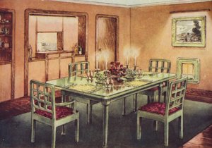 Resmi yemek odası (renkli taş) by English School