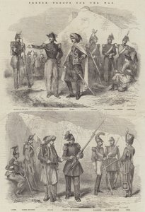 Savaş için Fransız Birlikleri (gravür) by English School