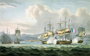 Hindistan açıklarında Vizagapatam Yollarında fırkateyn hareketi, 18 Eylül 1804, T. Sutherland tarafından J. Ralfe tarafından The Naval Chronology of Great Britain için oyulmuş, 1820