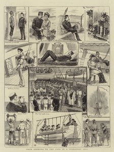 Bermuda'dan Bir Nakliye Gemisinde Cape'e (gravür) by English School