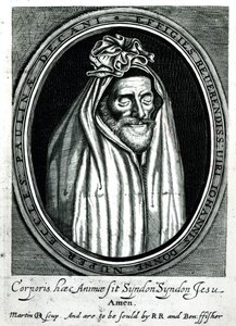 Frontispiece of Deaths Duell, John Donne (1572-1631) tarafından yayınlandı 1632 by English School