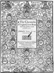 John Stow tarafından yazılan The Chronicles of England (İngiltere Günlükleri) (c.1525-1605), 1580 by English School