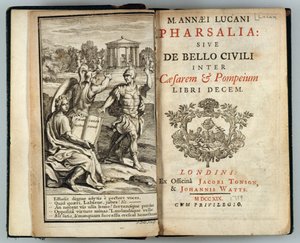 Marcus Annaeus Lucan (MS 39-65), J. Cole, 1719 tarafından oyulmuş Pharsalia veya Sezar ve Pompey Arasındaki İç Savaş by English School