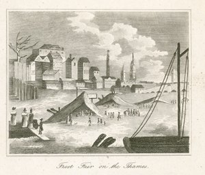Thames üzerinde Frost Fuarı by English School