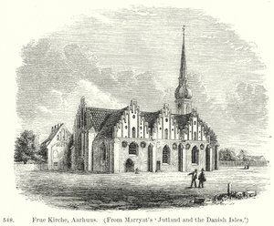 Frue Kirche, Aarhuus (gravür) by English School