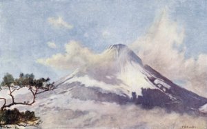 Fujisan, "kutsal dağ" (renkli taş) by English School