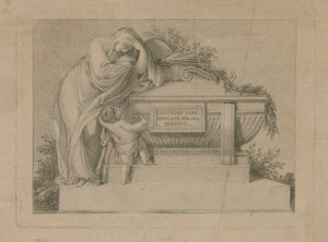 Sir Joshua Reynolds için cenaze bileti, 3 Mart 1792 by English School