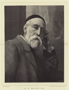 GF Watt, RA (gravür) by English School