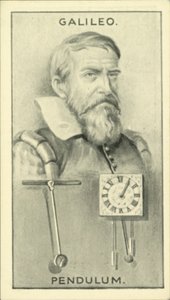 Galileo, Sarkaç (taş baskı) by English School